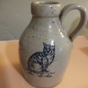 Vintage 1989 Bastine Cat Pottery, Cat Lovers farmhouse piece.